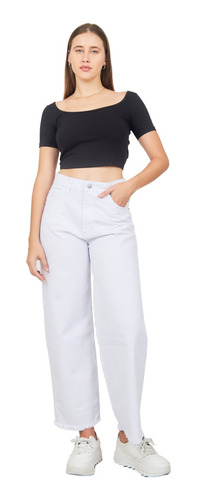 Jean Culotte Pantalon Mujer Wide Leg Rigido