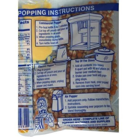 Imagen 3 de 5 de Gran Norte Popcorn 4 Onzas Premium Palomitas Parte Paquetes