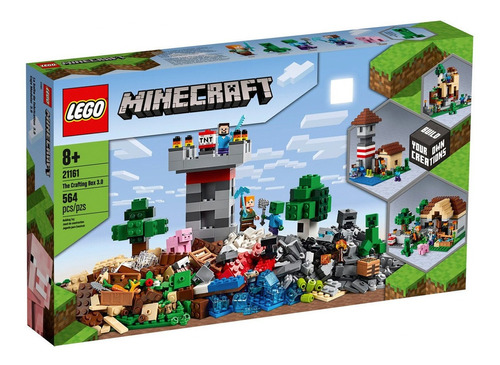 Bloques para armar Lego Minecraft The Crafting box 3.0 564 piezas  en  caja