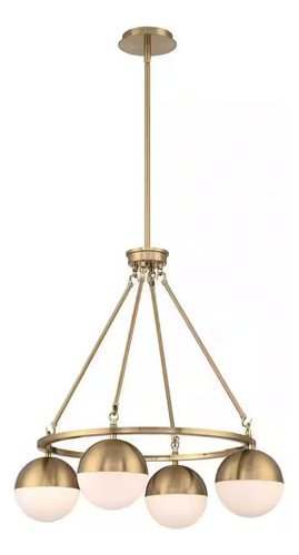Lampara De Techo 4 Luces Dorado Moderno En Circulo