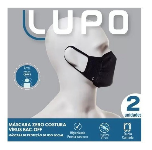Imagem 3 de 3 de 10 Máscaras De Proteção Lupo Fit (marrom / Nude)