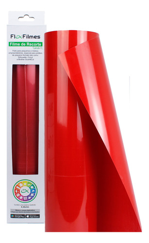Filme De Recorte - Flex Cut Colors Smart 30cm X 3m Vermelho