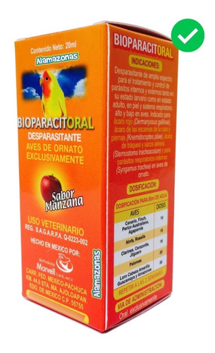 Bioparacit Oral (desparasitante) 20 Ml Alamazonas Con Envio