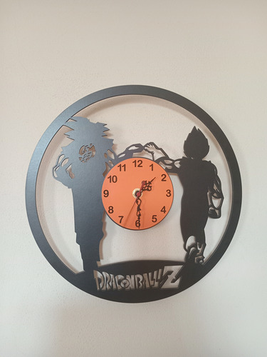 Reloj De Diseño De Dragon Ball Z Negro Naranja