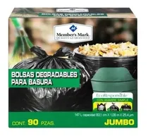 Comprar Bolsas De Basura Jumbo Member´s Mark (90 Bolsas) 147 Litros