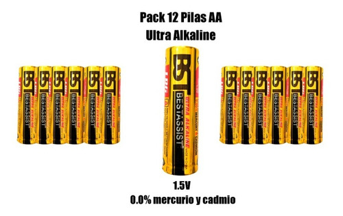 Pack 12 Pilas Ultra Alcalina Bst Aa 1.5v /chilechina