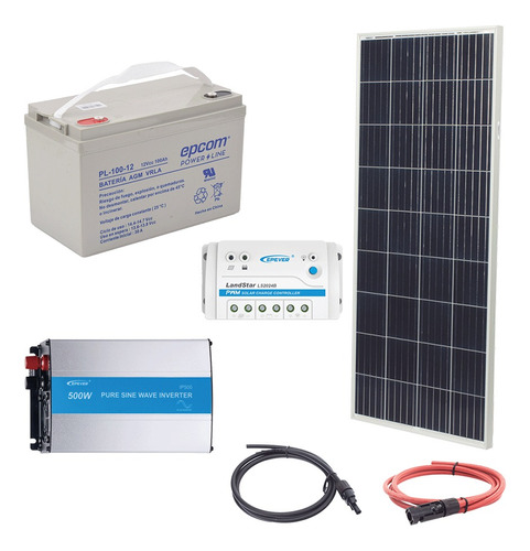 Kit Solar 500 Watts Batería Completo Listo Para Usar