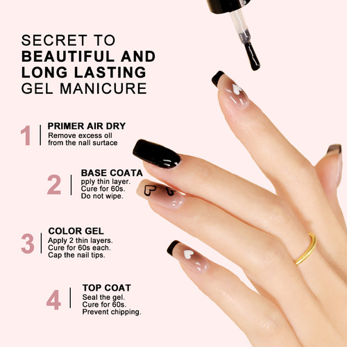 Esmalte De Uñas En Gel De 30 Unidades/6 Colores Con Lámpara