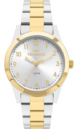 Relogio Technos Feminino Pequeno Bicolor Original 2035mkk/5k