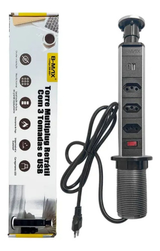 Torre Tomada Bancada 10a Tripolar Cozinha Escritório Usb C