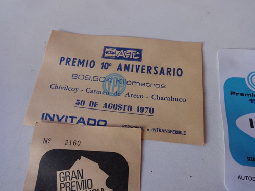 4 Ticket Entrada Auto Carrera Insignia Ypf Actc Insignia Tc