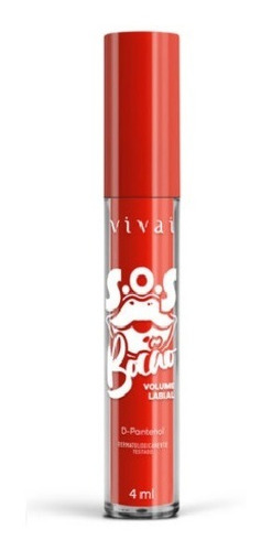 Batom Vivai Sos Bocão D-pantenol Volume Aumento Labial Cor Vermelho