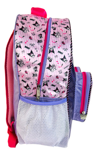 Mochila, Kuromi, Sanrio Hello Kitty Primaria Negro Lisa