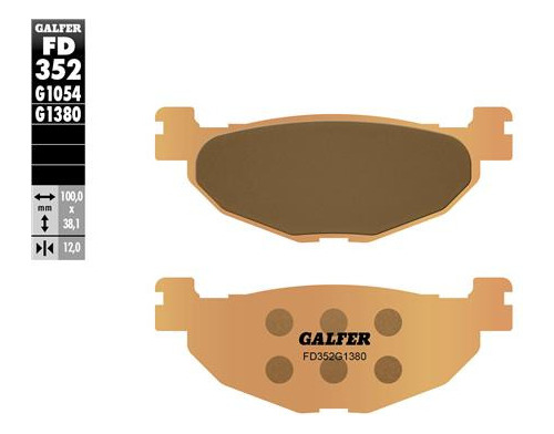 Pastillas Freno Traseras Galfer Para Yamaha Sp 400 Magesty