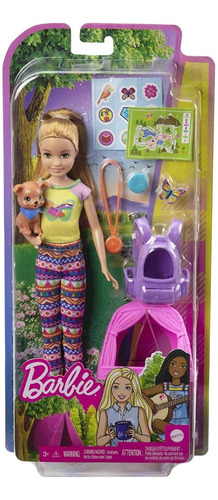 Muñeca Barbie Dia De Campamento C/mascota Y Accesorios-lanús