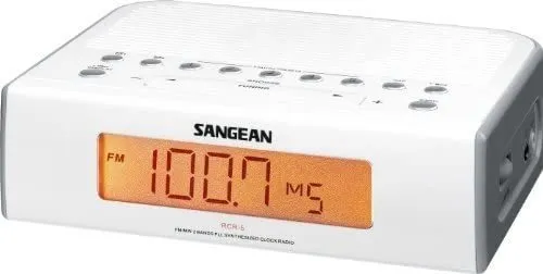 Radio Reloj Digital De Mesa Am / Fm Sangean Rcr-5 Blanco