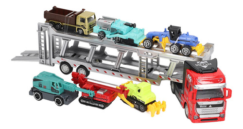 Transport Car Transport Truck Toy, 7 En 1, De Aleación, Retr