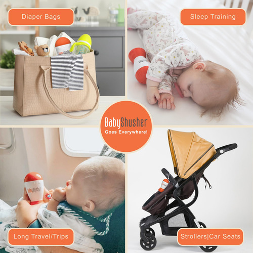 Máquina De Som Para Dormir Da Coleção Baby Shusher + 2 Chupe