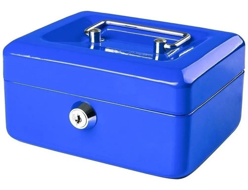 Caja De Seguridad Metal Pequeña 20 X 16 Color Azul 