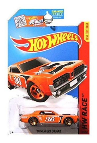 Hot Wheels 2015 Track Aces 1968 68 Mercury Cougar Naranja