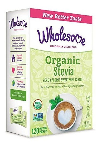 Wholesome Sweeteners Organic Stevia, 1 Gram Packets, 120 Cou