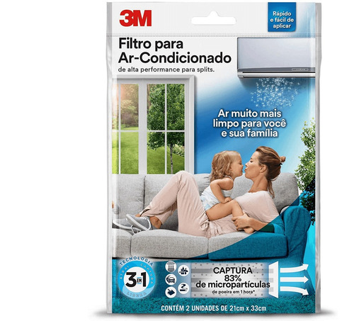 Kit Filtros Ar Condicionado Split - 3m Kit C/10 Pacotes
