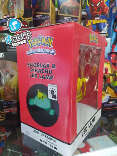 Lampara Pokemon Center Snorlax Y Pikachu Led Lamp Original