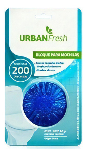 Urban Fresh Bloque Para Mochila De Inodoro 1u 200 Descargas