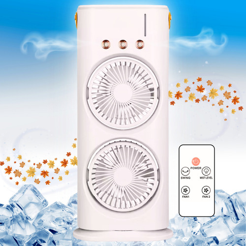 Ventilador De Escritorio 2 Niveles Oscilatorio Con Humidificador Luz Led Potente 3 Niveles Marca Leiej Abanico