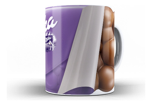 Caneca Personalizada Chocolate Milka Bubbly Páscoa E Caixa