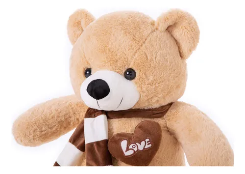 Oso De Peluche Yunnasi Grande Con Bufanda De 80 Cm, Barra Li