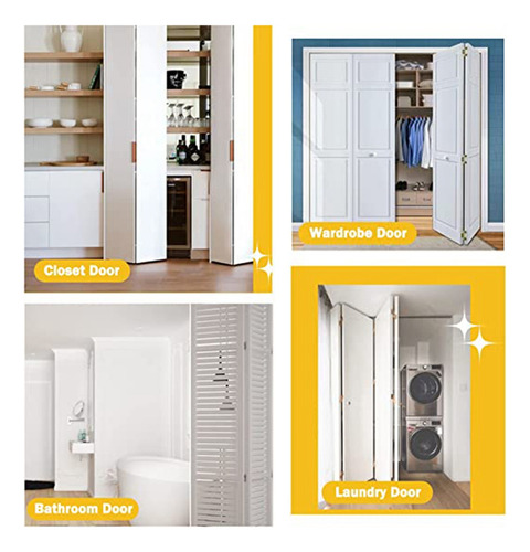 Alalkit De Herrajes Para Puertas Plegables, Paquete De 2 Pie