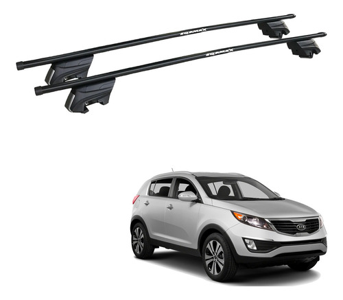 Rack Bagageiro Eqmax Beta Aço Preto Kia Sportage 2015