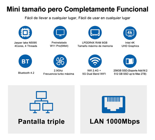 Mini Pc Uxx X20 Intel Apollo Lake Processor N3350 (Usado)