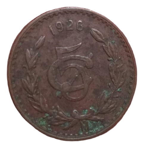 Moeda Mexicana 5 Pesos De 1926 (rara) #av (Usado)