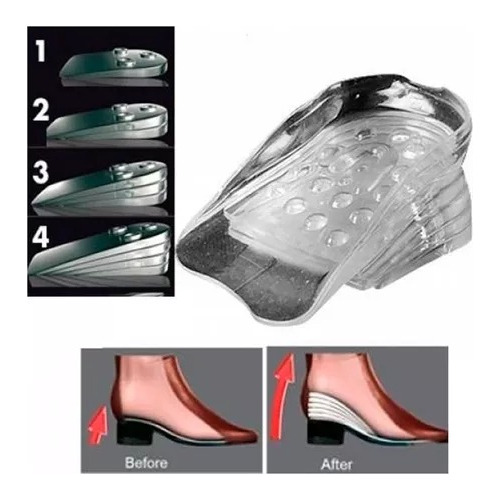 Plantilla Silicona Zapatos Ortopédica Aumenta Hasta 5cm
