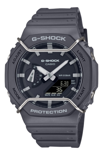 Reloj G-shock Ga-2100pts-8a Carbono/resina Hombre Gris
