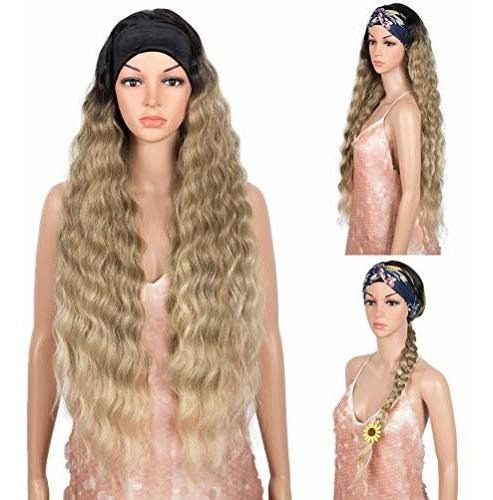 Pelucas - Headband Synthetic Wig 38 Super Long Wavy Wig Mach