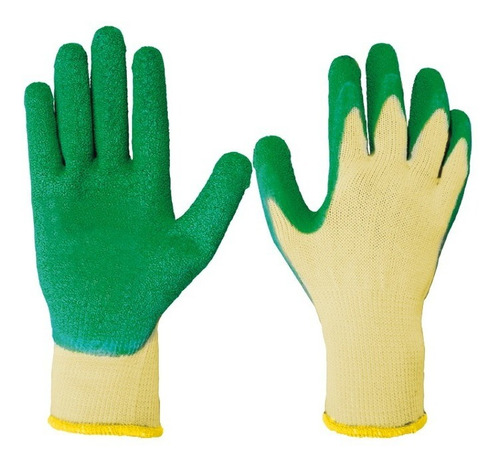 5 Pares Guante Palma Latex Multiusos Antiderrapante Lavable