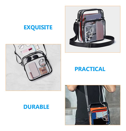 Bolso Femenino De Pvc Transparente, Ligero, Bolso De Hombro