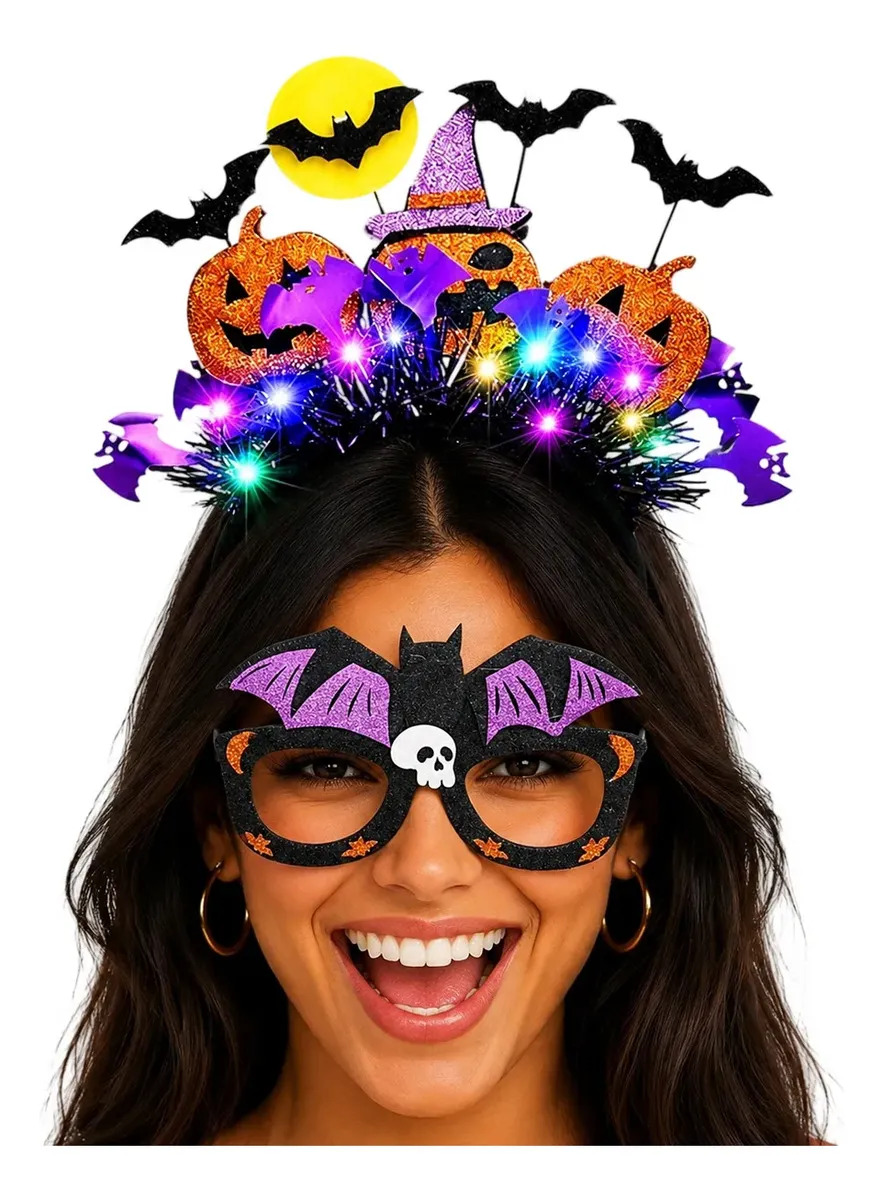 Máscaras Halloween Gafas Murciélago Carnaval Cosplay 10pzs Violeta Oscuro Calavera