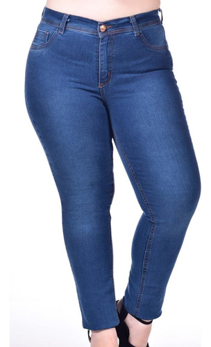 Jeans Mujer Elastizado Chupin Talle Grande 48 Al 54 Colores