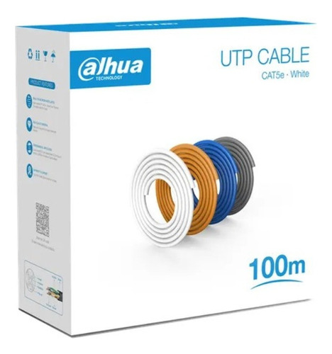 Rollo De Cable Utp 100mts. Cat 5e Dahua