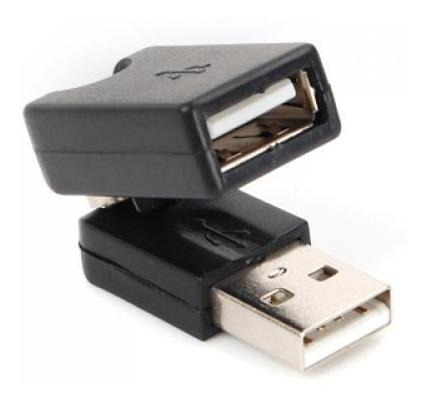 Adaptador De Cabo Giratório Usb Macho Para Usb Fêmea