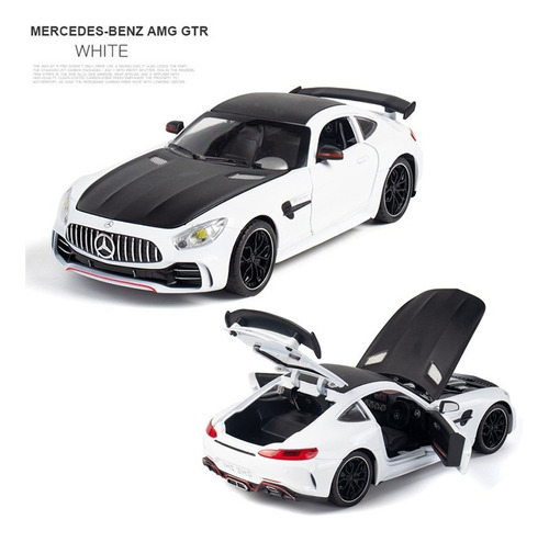 Mercedes-benz Amg Gtr Miniatura Metal Autos Con Luz Y Sonido