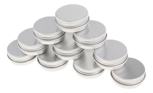 20 Piezas Aluminio Envase Redondo Estaño De Cosméticos