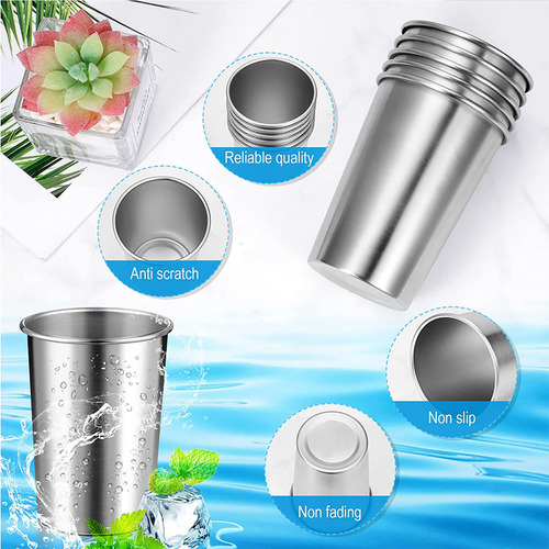 Drinking Mug Party Tumbler Coffee Beer 350ml Stainless Steel
