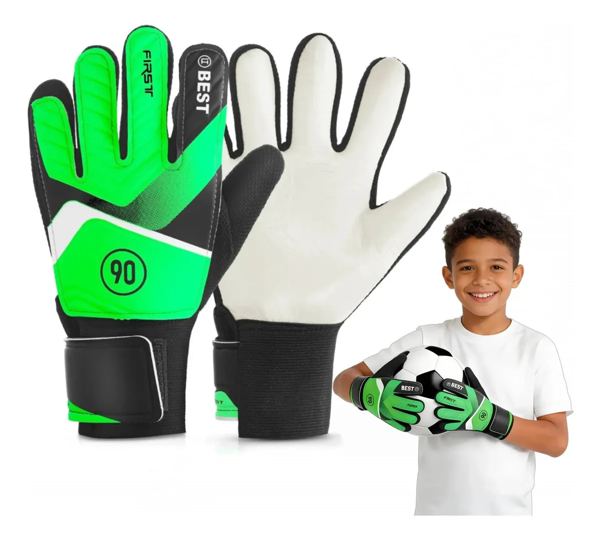 Guantes De Portero Infantil Ayomallmx - Guantes De Fútbol, Látex Antideslizante, Semi Profesionales, Guantes De Fútbol, Entrenamiento Y Competencia, Para Fútbol Sala Y Césped, Colo