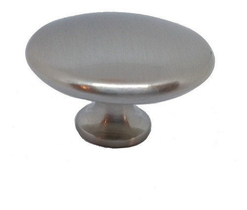 Jaladera Botón Zamak Cromo Satinado 35 X 20mm