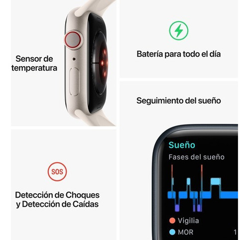 Apple Watch Series 8 (45mm Gps) Correa Medianoche Azul Oscuro Azul Oscuro Azul Oscuro - Excelente (Reacondicionado)